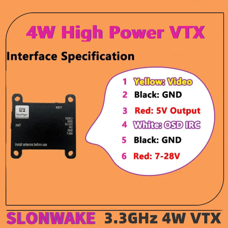 SLONWAKE FPV 3.3G 16CH 4000mW  - Fpv Drone Receiver incelemesi ve fiyatı