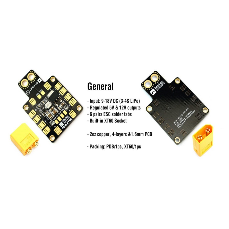 Matek PDB-XT60 5 V/12 V Çift B - Fpv Drone Battery incelemesi ve fiyatı